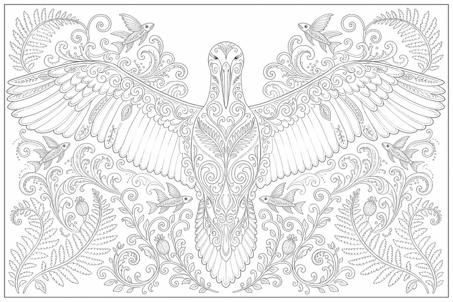 Toroa albatross with wings spread across the full frame